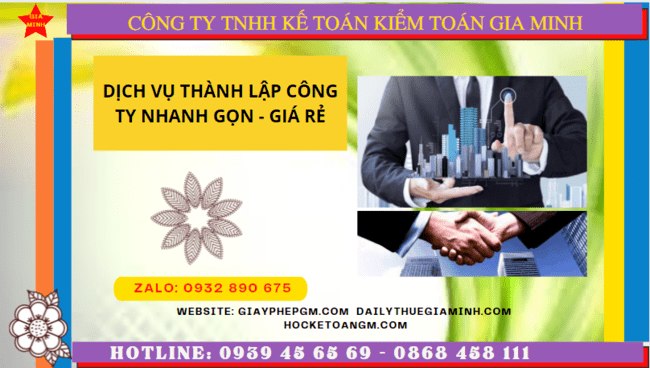 Dịch vụ thành lập công ty tại thành phố hồ chí minh nhanh gọn - giá rẻ chỉ 1.500.000 6 Top 10 công ty thành lập công ty uy tín chất lượng tại Thành Phố Hồ Chí Minh