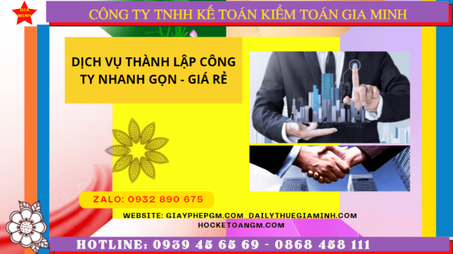 Dịch vụ thành lập công ty tại tp hồ chí minh nhanh gọn - giá rẻ chỉ 1.500.000 6 Top 10 công ty thành lập công ty uy tín chất lượng tại TP Hồ Chí Minh