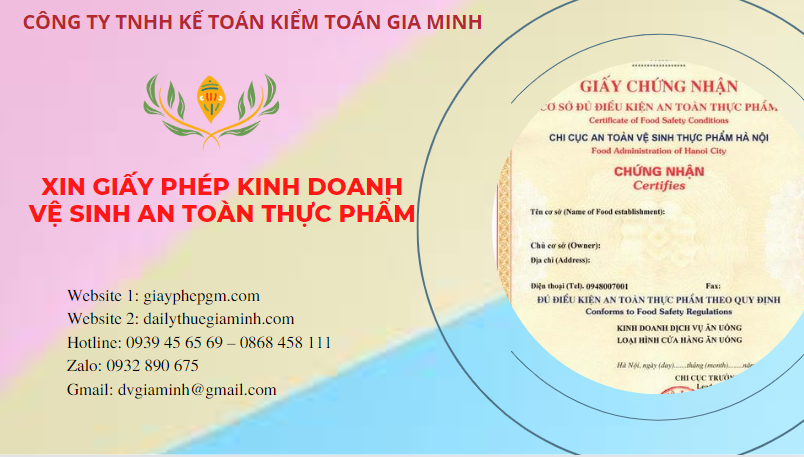 XIN GIẤY PHÉP KINH DOANH VỆ SINH AN TOÀN THỰC PHẨM TẠI ĐIỆN BIÊN 1 Xin giấy phép kinh doanh vệ sinh an toàn thực phẩm như thế nào tại Điện Biên