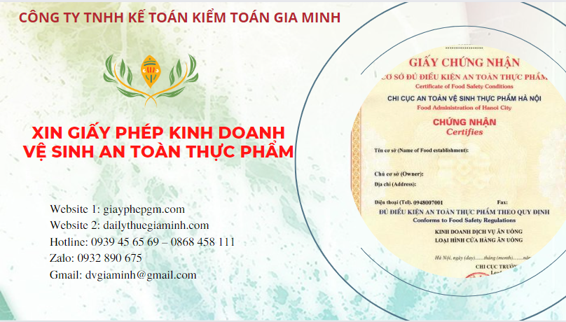XIN GIẤY PHÉP KINH DOANH VỆ SINH AN TOÀN THỰC PHẨM TẠI PHÚ THỌ 4 Xin giấy phép kinh doanh vệ sinh an toàn thực phẩm như thế nào tại Phú Thọ