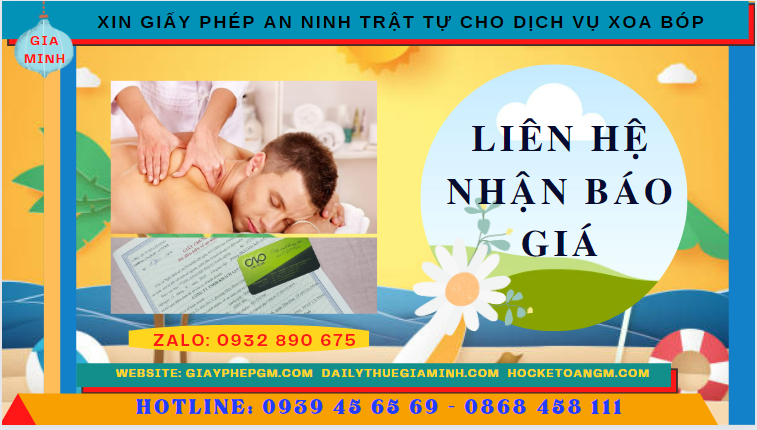 Chi phí xin giấy phép an ninh trật tự cho dịch vụ xoa bóp tại Quảng Ngãi