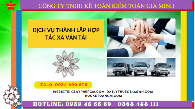 DỊCH VỤ THÀNH LẬP HỢP TÁC XÃ VẬN TẢI TẠI LÂM ĐỒNG 6 Dịch vụ thành lập hợp tác xã vận tải tại Lâm Đồng