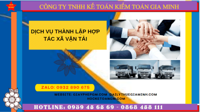 Dịch vụ thành lập hợp tác xã vận tải tại bình thuận 6 Dịch vụ thành lập hợp tác xã vận tải tại Bình Thuận