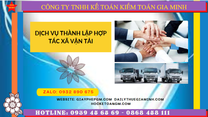 Dịch vụ thành lập hợp tác xã vận tải tại ninh thuận 6 Dịch vụ thành lập hợp tác xã vận tải tại Ninh Thuận