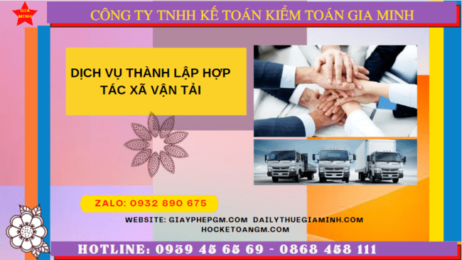 Dịch vụ thành lập hợp tác xã vận tải tại phú yên 6 Dịch vụ thành lập hợp tác xã vận tải tại Phú Yên