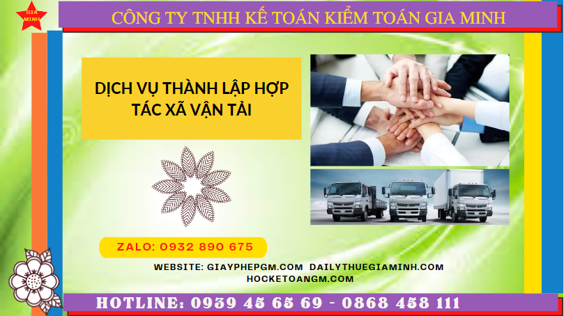 DỊCH VỤ THÀNH LẬP HỢP TÁC XÃ VẬN TẢI TẠI QUẢNG TRỊ 6 Dịch vụ thành lập hợp tác xã vận tải tại Quảng Trị