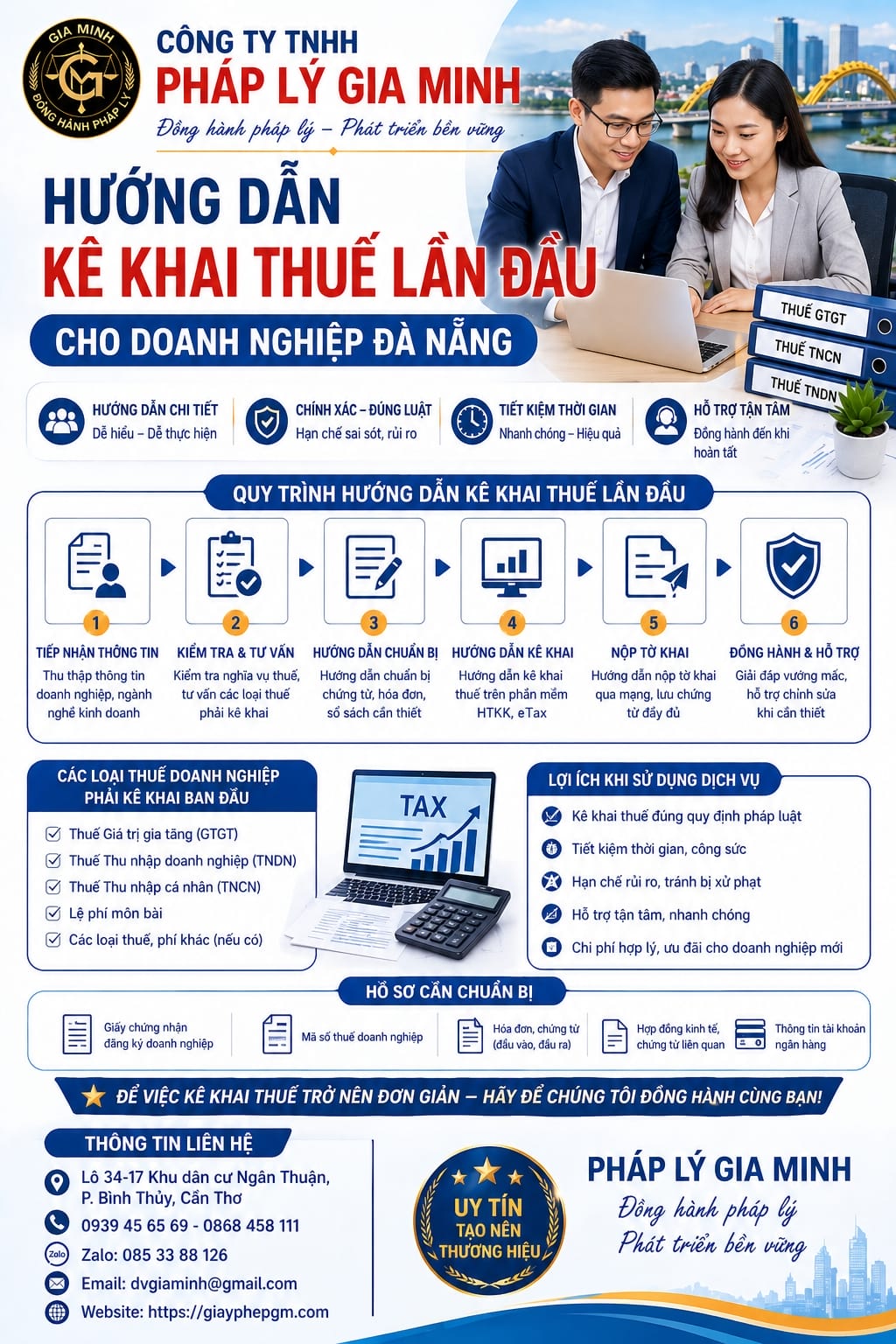 Hồ sơ kê khai thuế ban đầu tại Đà Nẵng đầy đủ