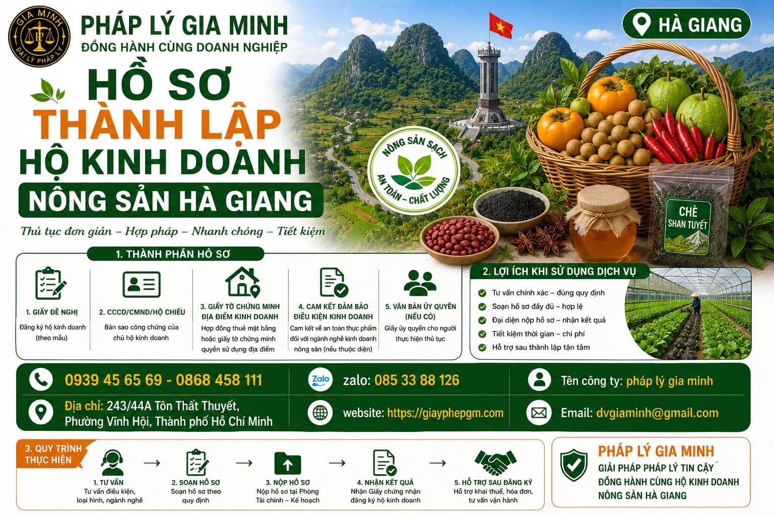 Hồ sơ mở hộ kinh doanh nông sản Phú Thọ
