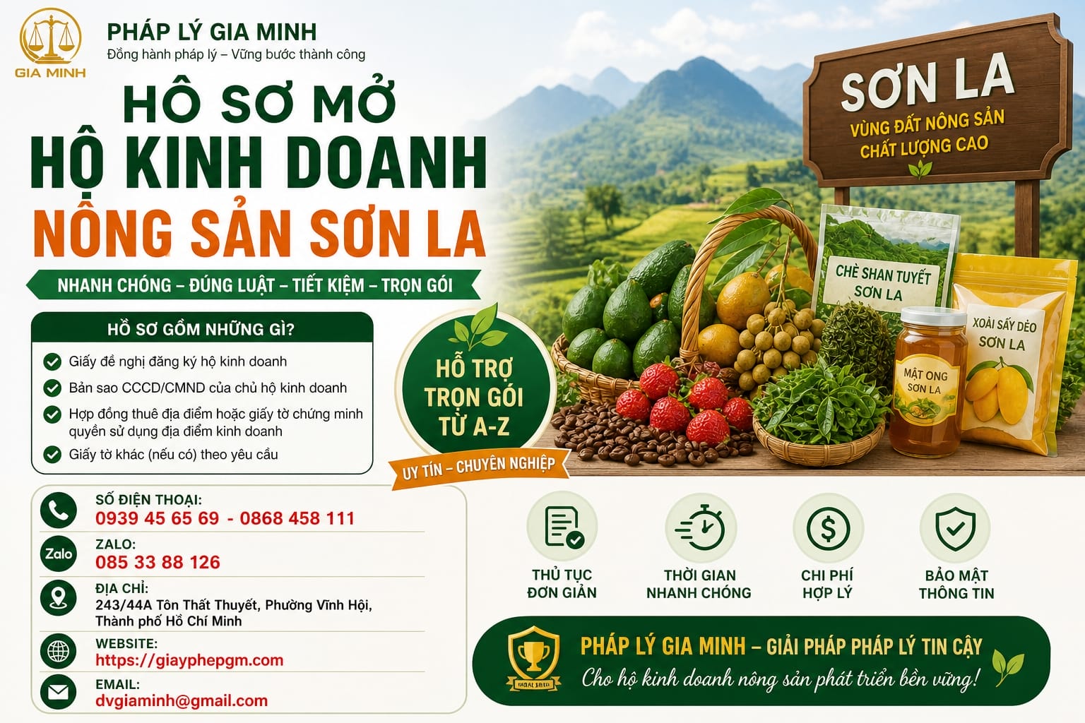 Hồ sơ mở hộ kinh doanh nông sản Sơn La