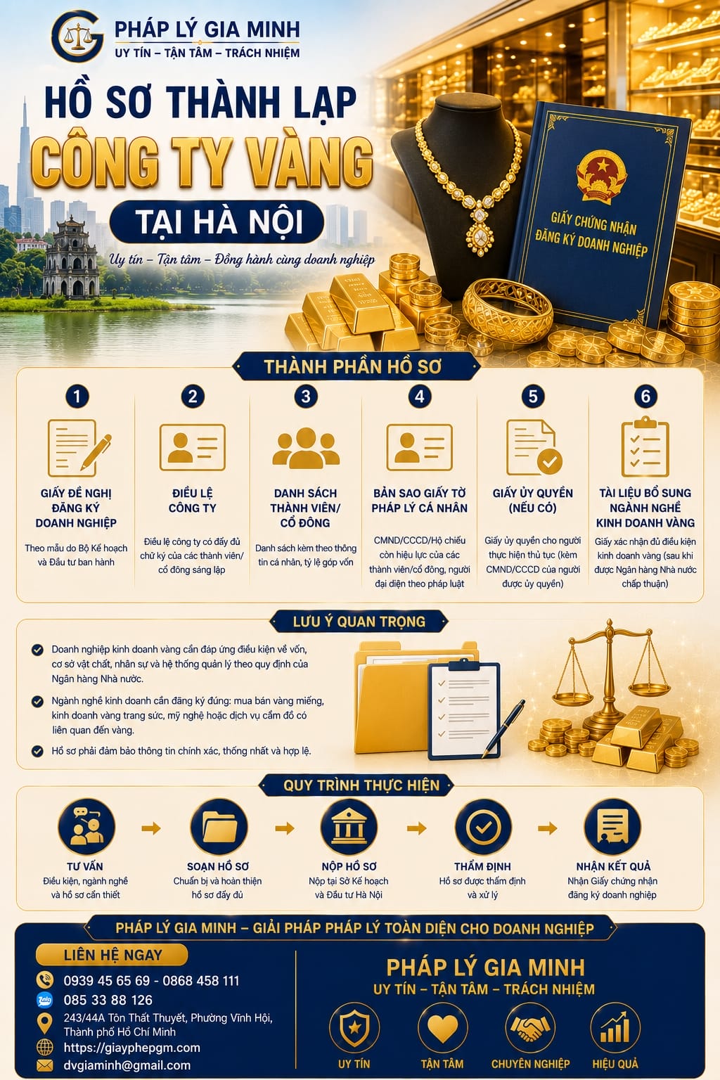 Thành lập công ty kinh doanh vàng tại Hà Nội – Điều kiện pháp lý, thủ tục và chiến lược xin giấy phép thành công 7 Hồ sơ thành lập công ty vàng tại Hà Nội