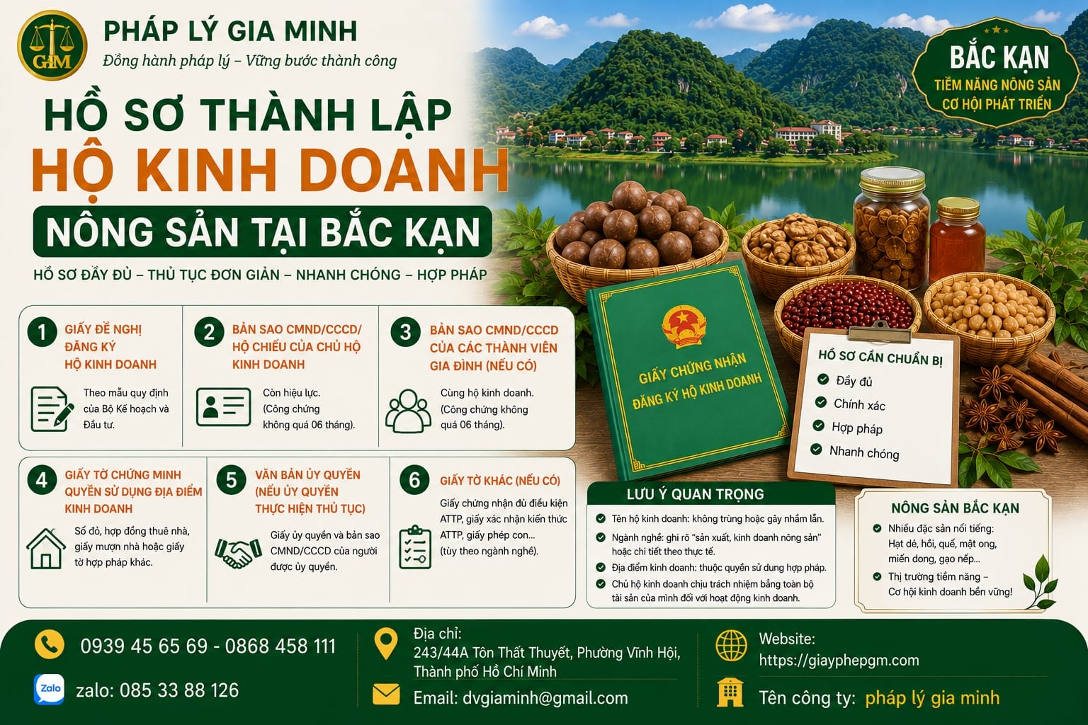THÀNH LẬP HỘ KINH DOANH NÔNG SẢN TẠI BẮC KẠN 14 Hồ sơ thành lập hộ kinh doanh nông sản Bắc Kạn