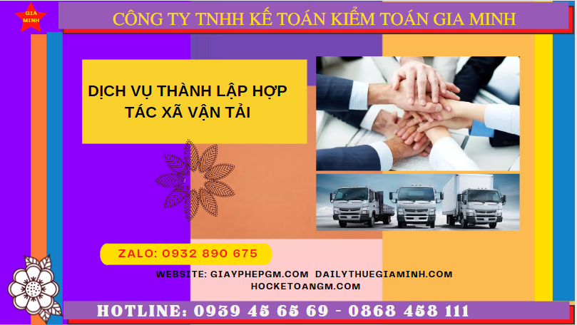 Dịch vụ thành lập hợp tác xã vận tải tại TT Huế