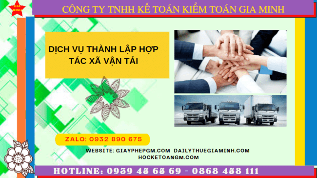 DỊCH VỤ THÀNH LẬP HỢP TÁC XÃ VẬN TẢI TẠI ĐẮK LẮK 6 Dịch vụ thành lập hợp tác xã vận tải tại Đắk Lắk