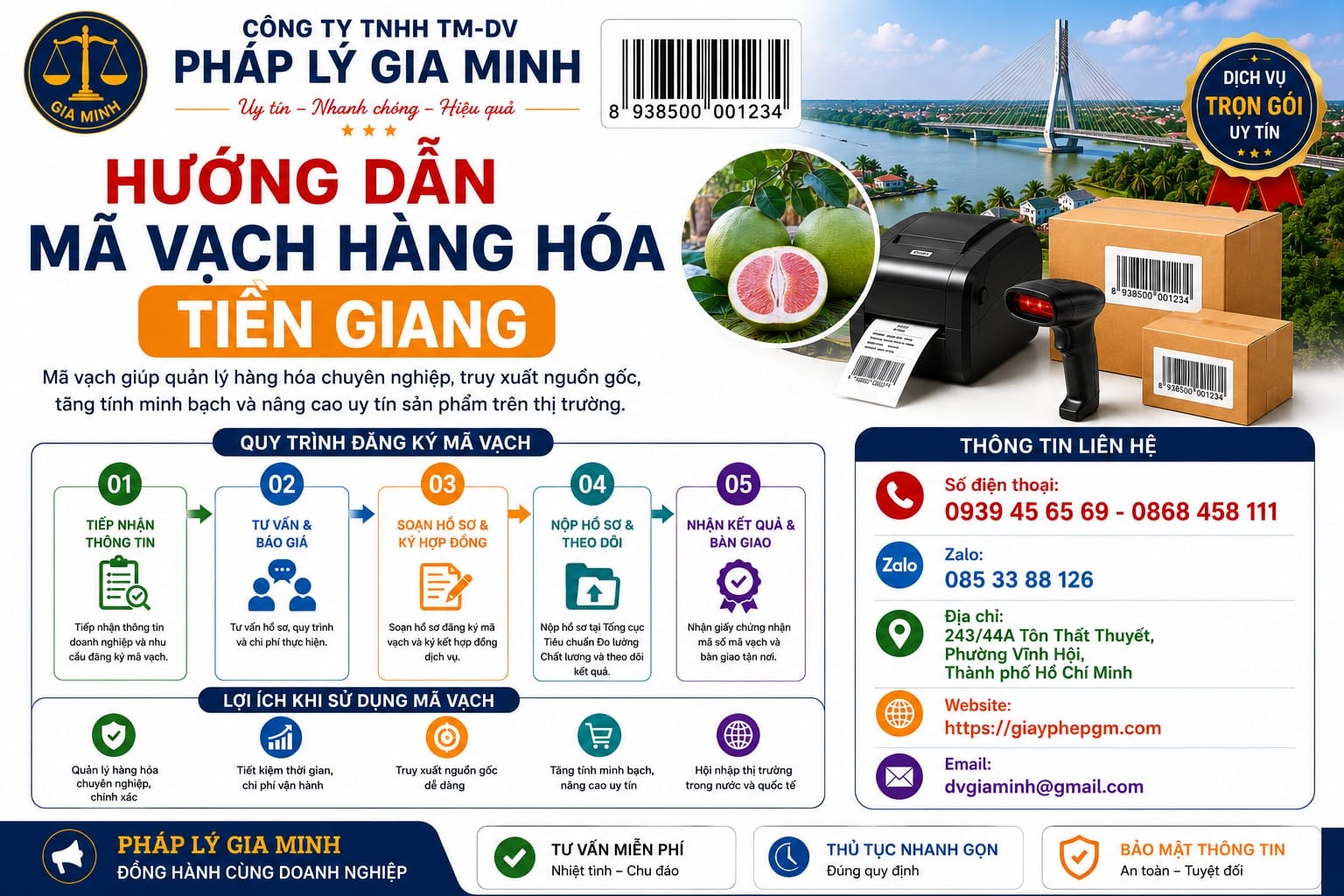 Hướng dẫn mã vạch hàng hóa Tiền Giang