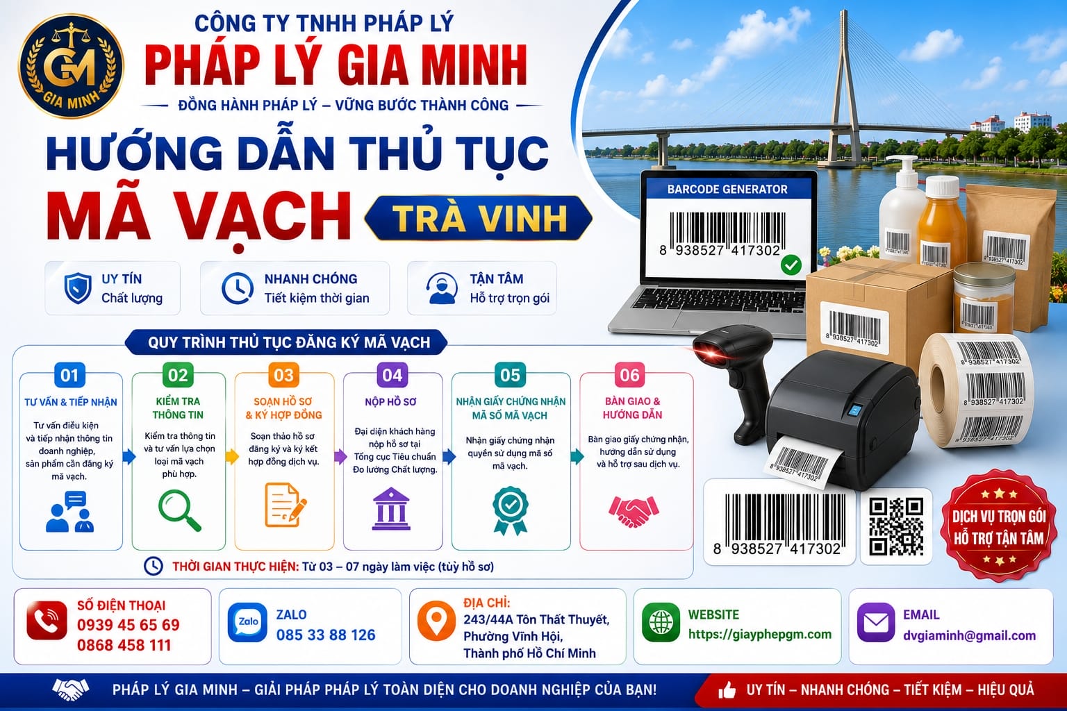Thủ tục thực hiện đăng ký mã vạch tại Trà Vinh: Hành trình chuẩn hóa sản phẩm, sai lầm thường gặp và góc nhìn thực chiến từ Lâm Đồng 6 Hướng dẫn thủ tục đăng ký mã vạch Trà Vinh