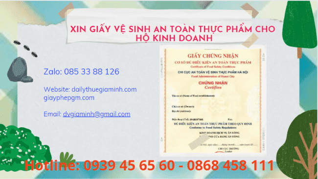 Xin giấy vệ sinh an toàn thực phẩm cho hộ kinh doanh tại ninh bình 6 Dịch vụ xin giấy chứng nhận vệ sinh an toàn thực phẩm cho hộ kinh doanh tại Ninh Bình