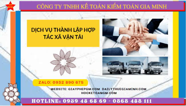 DỊCH VỤ THÀNH LẬP HỢP TÁC XÃ VẬN TẢI TẠI THÁI BÌNH 6 Dịch vụ thành lập hợp tác xã vận tải tại Thái Bình