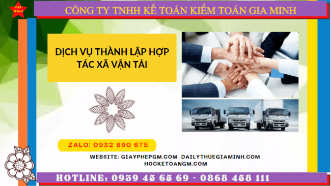 DỊCH VỤ THÀNH LẬP HỢP TÁC XÃ VẬN TẢI TẠI BẮC GIANG 6 Dịch vụ thành lập hợp tác xã vận tải tại Bắc Giang