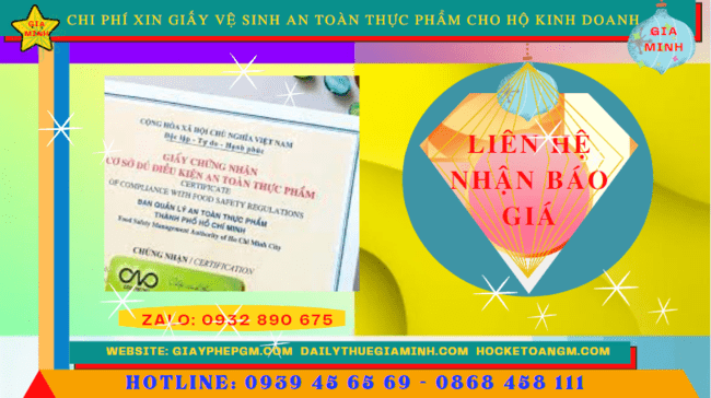Xin giấy vệ sinh an toàn thực phẩm cho hộ kinh doanh tại lạng sơn 5 Chi phí xin giấy vệ sinh an toàn thực phẩm cho hộ kinh doanh uy tín tại Lạng Sơn