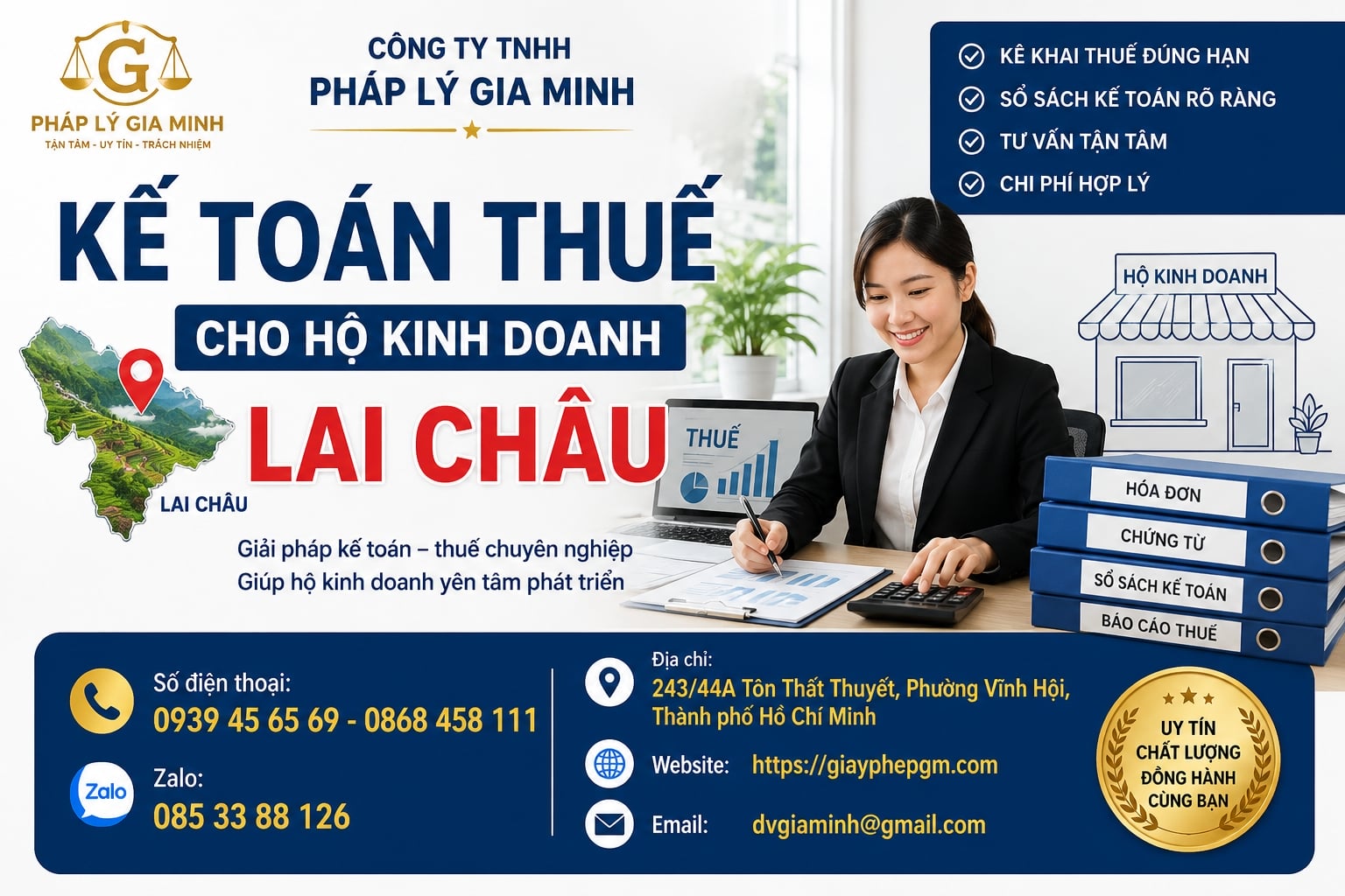 Kế toán thuế cho hộ kinh doanh Lai Châu