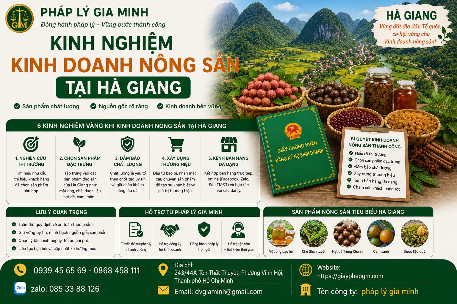 THÀNH LẬP HỘ KINH DOANH NÔNG SẢN TẠI HÀ GIANG: THỦ TỤC, HỒ SƠ VÀ LƯU Ý MỚI NHẤT 2025 11 Kinh nghiệm kinh doanh nông sản tại Hà Giang