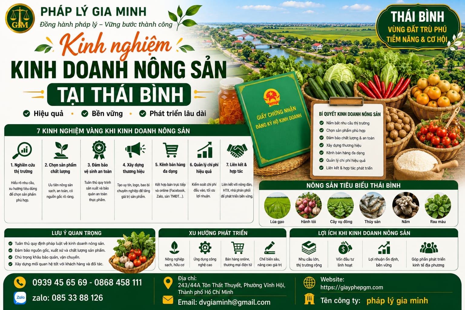 Kinh nghiệm kinh doanh nông sản tại Thái Bình