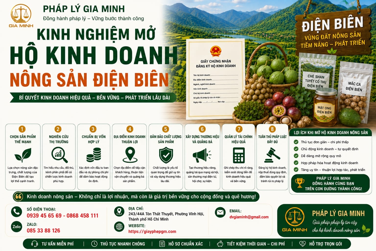 Thành lập hộ kinh doanh nông sản tại Điện Biên – Nhanh chóng, uy tín, trọn gói 11 Kinh nghiệm mở hộ kinh doanh nông sản Điện Biên