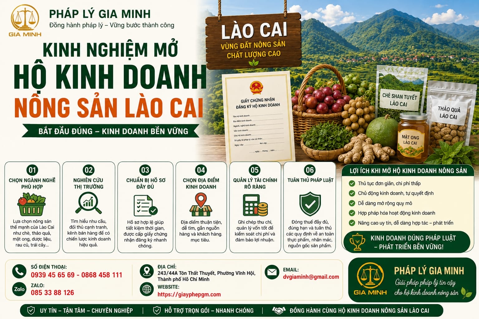 Kinh nghiệm mở hộ kinh doanh nông sản Lào Cai