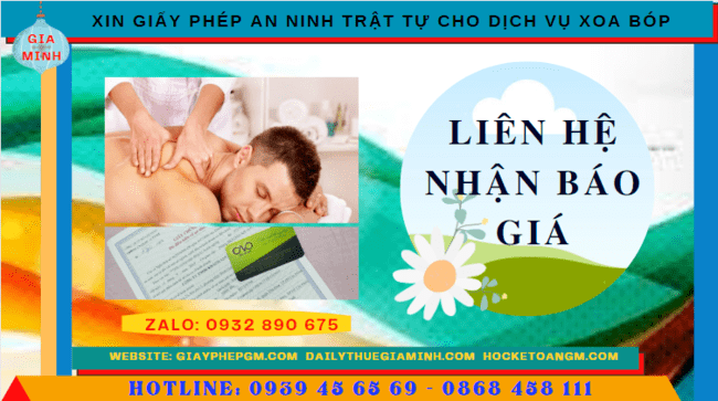 XIN GIẤY PHÉP AN NINH TRẬT TỰ CHO DỊCH VỤ XOA BÓP TẠI THANH HÓA 2 Chi phí xin giấy phép an ninh trật tự cho dịch vụ xoa bóp tại Thanh Hóa