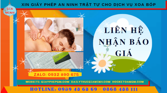 XIN GIẤY PHÉP AN NINH TRẬT TỰ CHO DỊCH VỤ XOA BÓP TẠI HUẾ 2 Chi phí xin giấy phép an ninh trật tự cho dịch vụ xoa bóp tại Huế