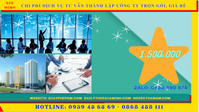 Dịch vụ tư vấn thành lập công ty trọn gói, giá rẻ tại hà nam 5 Chi phí thành lập công ty trọn gói bao nhiêu tại Hà Nam