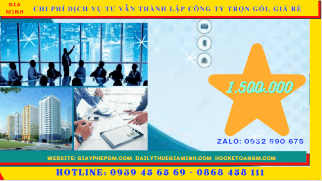 Dịch vụ tư vấn thành lập công ty trọn gói, giá rẻ tại hà tĩnh 5 Chi phí thành lập công ty trọn gói bao nhiêu tại Hà Tĩnh