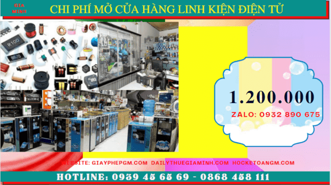 Mở cửa hàng bán linh kiện điện tử tại long an 5 Thành lập cửa hàng kinh doanh bán linh kiện điện tử bao nhiêu tiền tại Long An