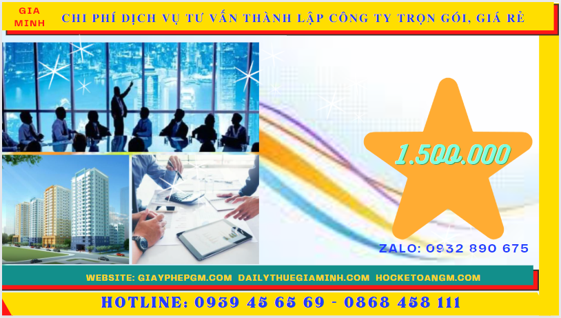 Dịch vụ tư vấn thành lập công ty trọn gói, giá rẻ tại quảng trị 5 Chi phí thành lập công ty trọn gói bao nhiêu tại Quảng Trị