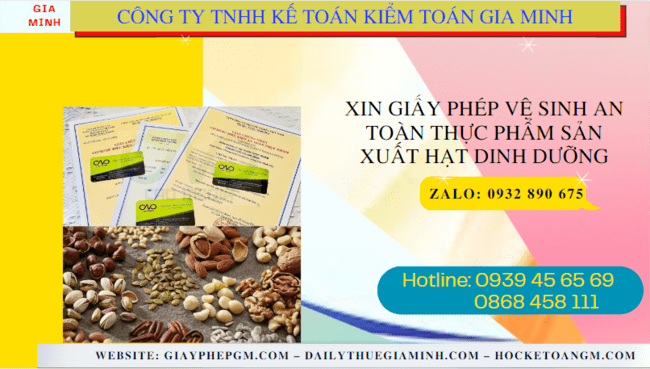 XIN GIẤY PHÉP VSATTP SẢN XUẤT HẠT DINH DƯỠNG TẠI YÊN BÁI 6 Dịch vụ xin cấp giấy vệ sinh an toàn thực phẩm hạt dinh dưỡng tại Yên Bái