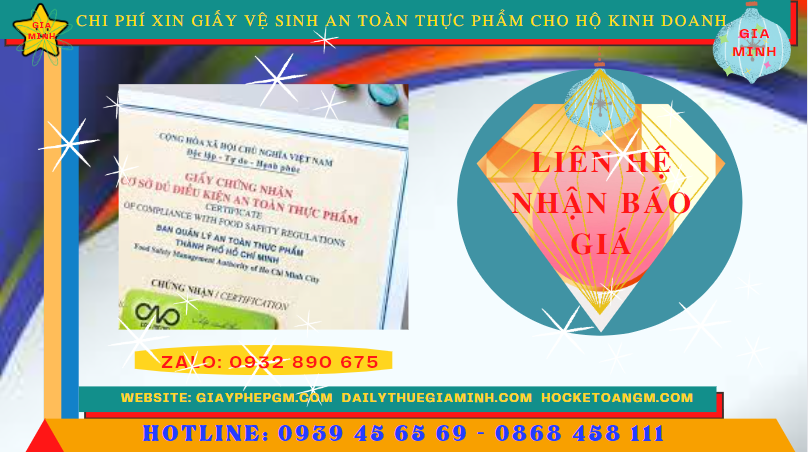 XIN GIẤY VỆ SINH AN TOÀN THỰC PHẨM CHO HỘ KINH DOANH TẠI VĨNH LONG 5 Chi phí xin giấy vệ sinh an toàn thực phẩm cho hộ kinh doanh uy tín tại Vĩnh Long