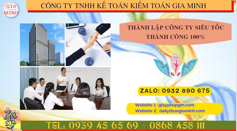 Thành lập công ty siêu tốc thành công 100% tại điện biên 4 Thành lập chi nhánh công ty uy tín tại Điện Biên