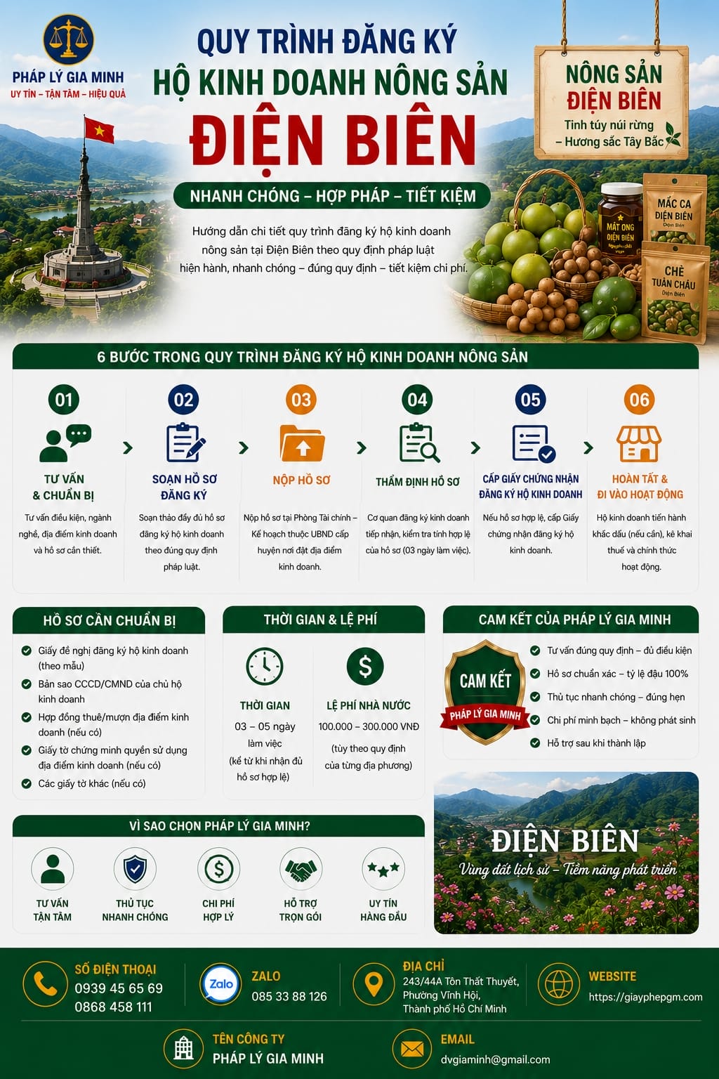 Thành lập hộ kinh doanh nông sản tại Điện Biên – Nhanh chóng, uy tín, trọn gói 17 Quy trình đăng ký hộ kinh doanh nông sản Điện Biên