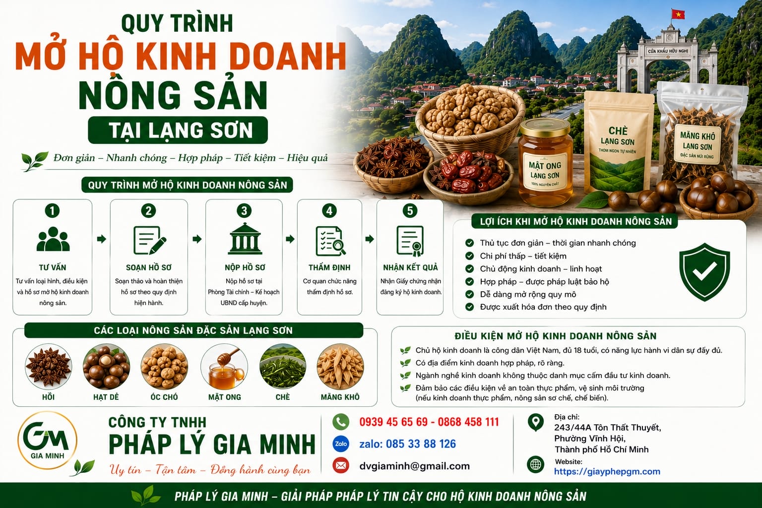 THÀNH LẬP HỘ KINH DOANH NÔNG SẢN TẠI LẠNG SƠN 14 Quy trình mở hộ kinh doanh nông sản Lạng Sơn