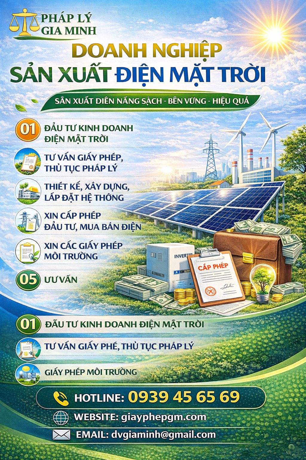 Quy trình thành lập công ty điện mặt trời tại hà nam