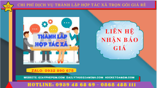 Dịch vụ thành lập hợp tác xã nghệ an trọn gói giá rẻ 5 Chi phí dịch vụ thành lập hợp tác xã tại Nghệ An