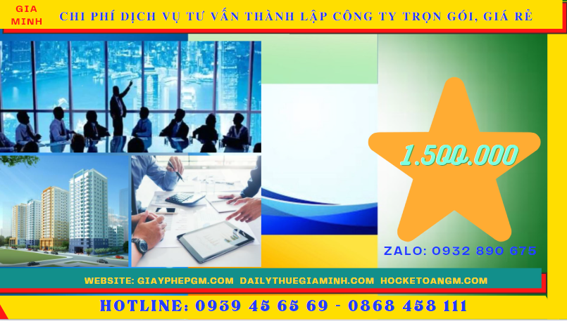 Dịch vụ tư vấn thành lập công ty trọn gói, giá rẻ tại quảng bình 12 Chi phí thành lập công ty trọn gói bao nhiêu tại Quảng Bình