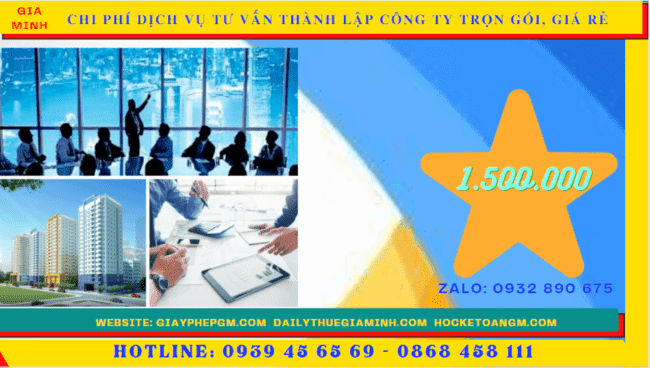 Dịch vụ tư vấn thành lập công ty trọn gói, giá rẻ tại phú yên 5 Chi phí thành lập công ty trọn gói bao nhiêu tại Phú Yên