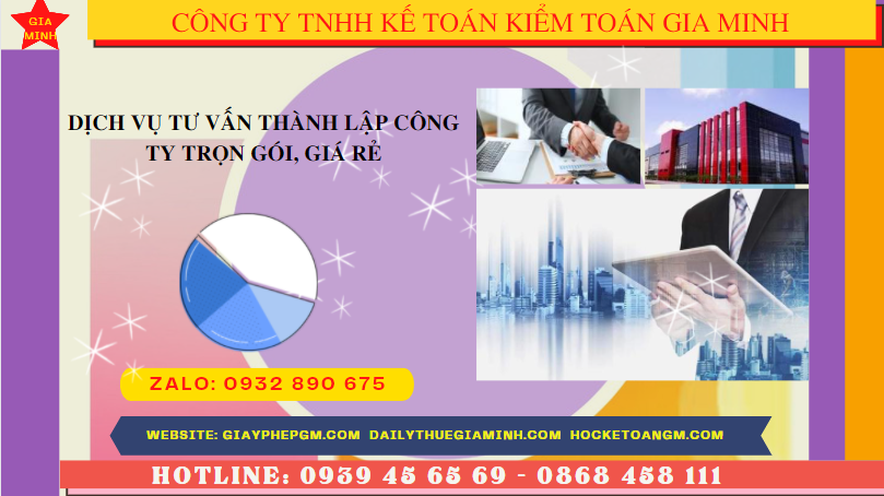 Dịch vụ tư vấn thành lập công ty trọn gói, giá rẻ tại TT Huế