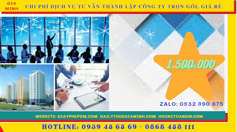 Dịch vụ tư vấn thành lập công ty trọn gói, giá rẻ tại ninh thuận 5 Chi phí thành lập công ty trọn gói bao nhiêu tại Ninh Thuận