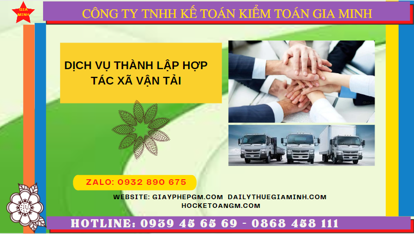 Dịch vụ thành lập hợp tác xã vận tải tại phú thọ 6 Dịch vụ thành lập hợp tác xã vận tải tại Phú Thọ