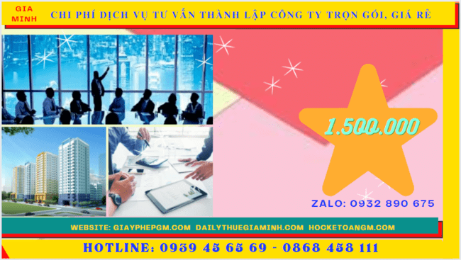 Dịch vụ tư vấn thành lập công ty trọn gói, giá rẻ tại khánh hòa 5 Chi phí thành lập công ty trọn gói bao nhiêu tại Khánh Hòa