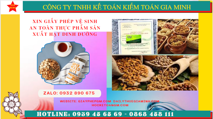 XIN GIẤY PHÉP VSATTP SẢN XUẤT HẠT DINH DƯỠNG TẠI YÊN BÁI 4 Điều kiện xin cấp giấy phép vệ sinh an toàn thực phẩm hạt dinh dưỡng tại Yên Bái