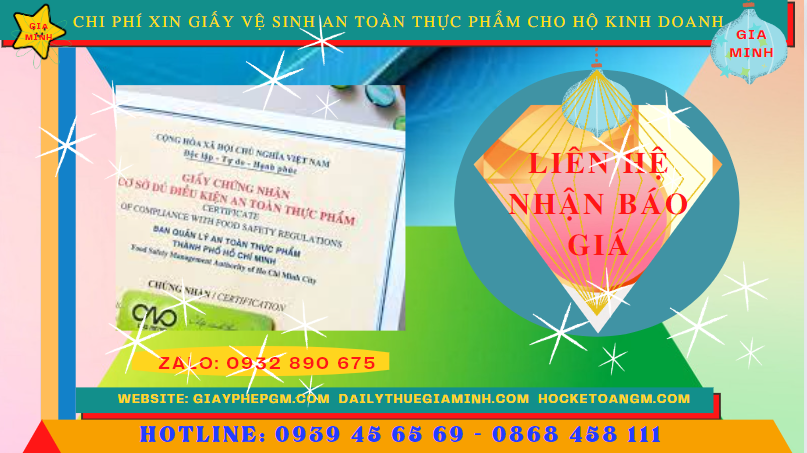 XIN GIẤY VỆ SINH AN TOÀN THỰC PHẨM CHO HỘ KINH DOANH TẠI THỪA THIÊN HUẾ 5 Chi phí xin giấy vệ sinh an toàn thực phẩm cho hộ kinh doanh uy tín tại Thừa Thiên Huế