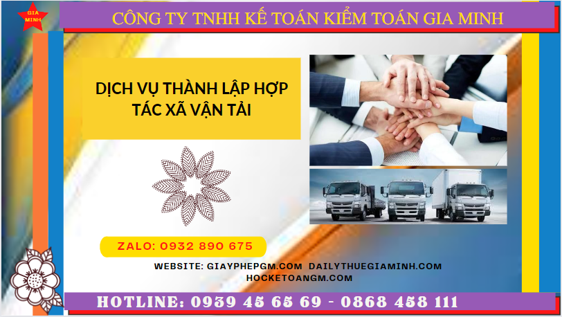 DỊCH VỤ THÀNH LẬP HỢP TÁC XÃ VẬN TẢI TẠI THÁI NGUYÊN 6 Dịch vụ thành lập hợp tác xã vận tải tại Thái Nguyên